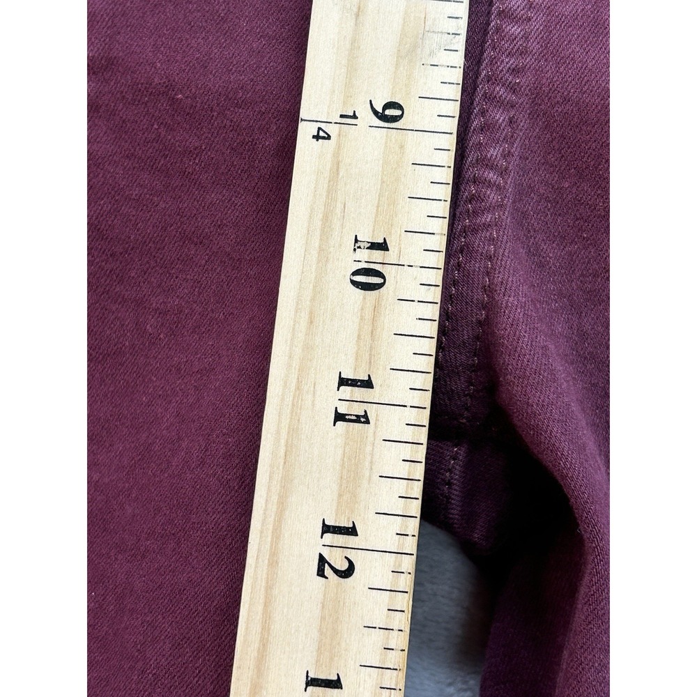 Forever 21 Womens Jeans Sz 28 Burgundy Pocketless Flare High Rise Stretch Boho - Picture 8 of 12